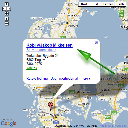 Google map eksempel #1